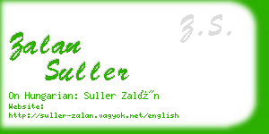 zalan suller business card